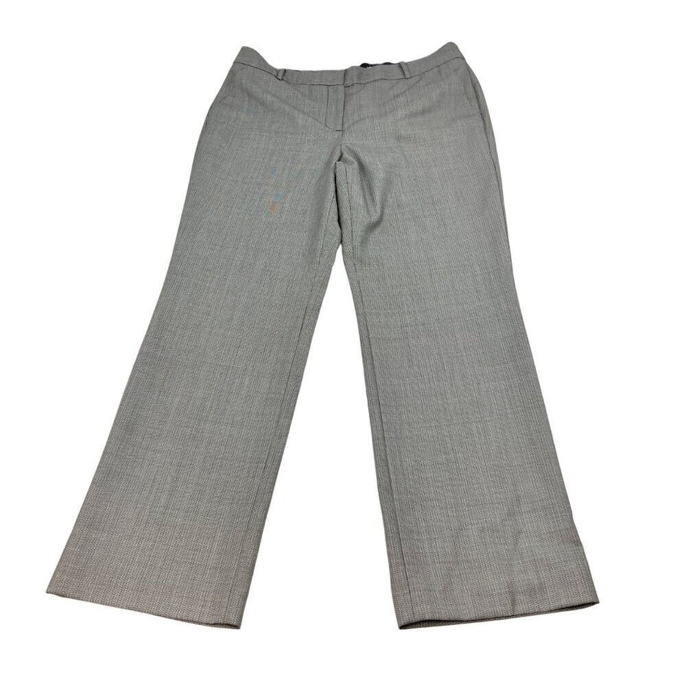 Talbots Womens Straight Leg Dress Pants Black/White Size 14 Pockets